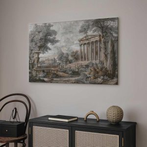 Tableau - Temple on a hill - Greek architecture in subdued colours