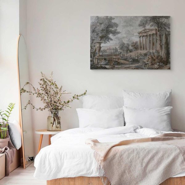 Tableau - Temple on a hill - Greek architecture in subdued colours