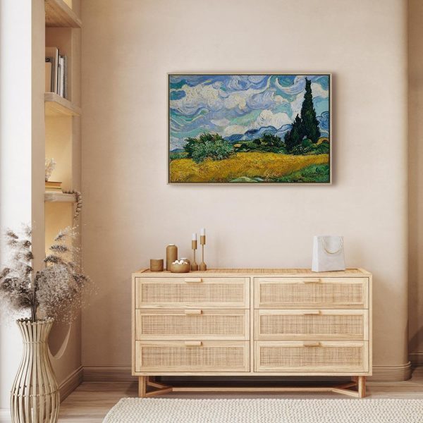 Tableau - Vincent Van Gogh – Wheat Field with Cypresses