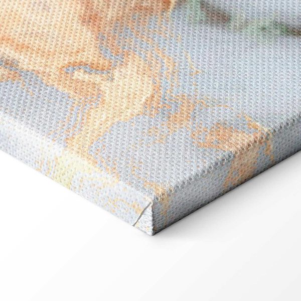 Tableau - White stone – elegant marble with golden reflections