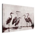 Tableau XXL - Herons painted with ink