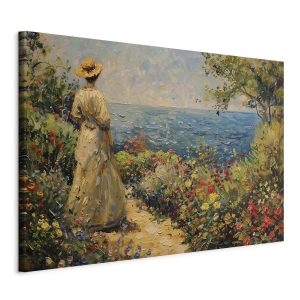 Tableau XXL - Nostalgic impression - a pensive woman contemplating
