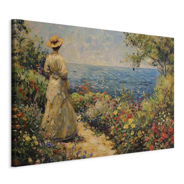 Tableau XXL - Nostalgic impression - a pensive woman contemplating Tableau XXL - Nostalgic impression - a pensive woman contemplating