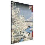 Tableau XXL - Utagawa Hiroshige – Drum bridge and Setting Sun Hill at Meguro