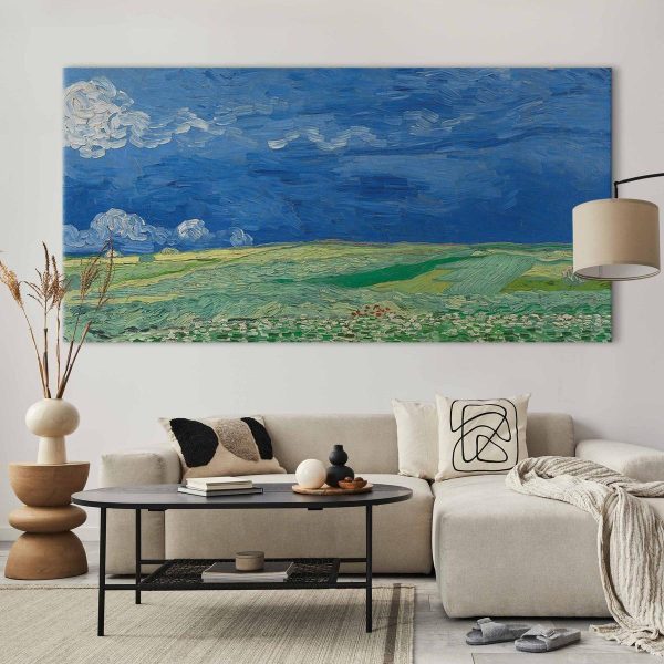 Tableau XXL - Vincent van Gogh – Wheat Field under Thunderclouds