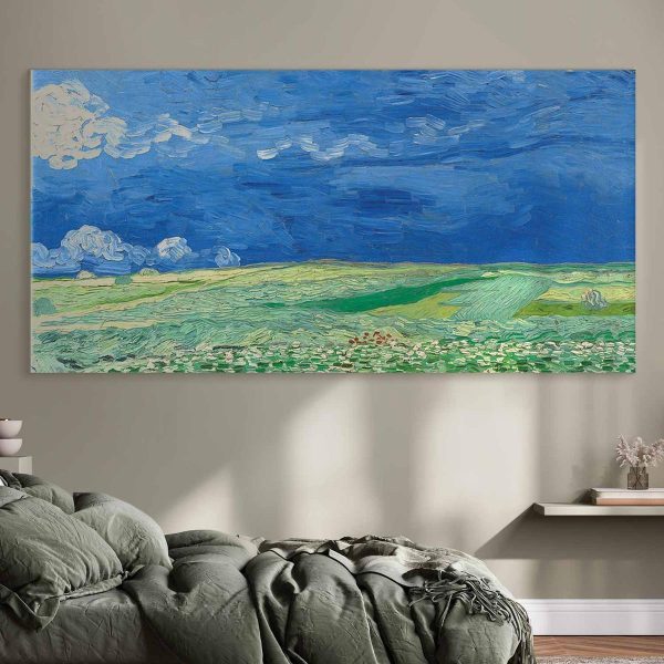 Tableau XXL - Vincent van Gogh – Wheat Field under Thunderclouds