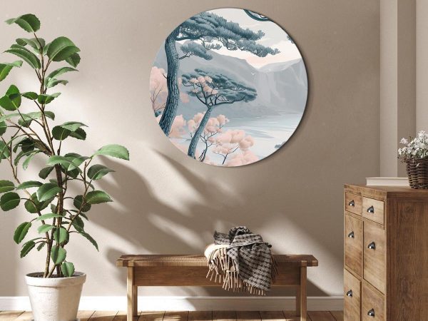 Tableau rond - Blue coast in delicate colours Tableau rond - Blue coast in delicate colours