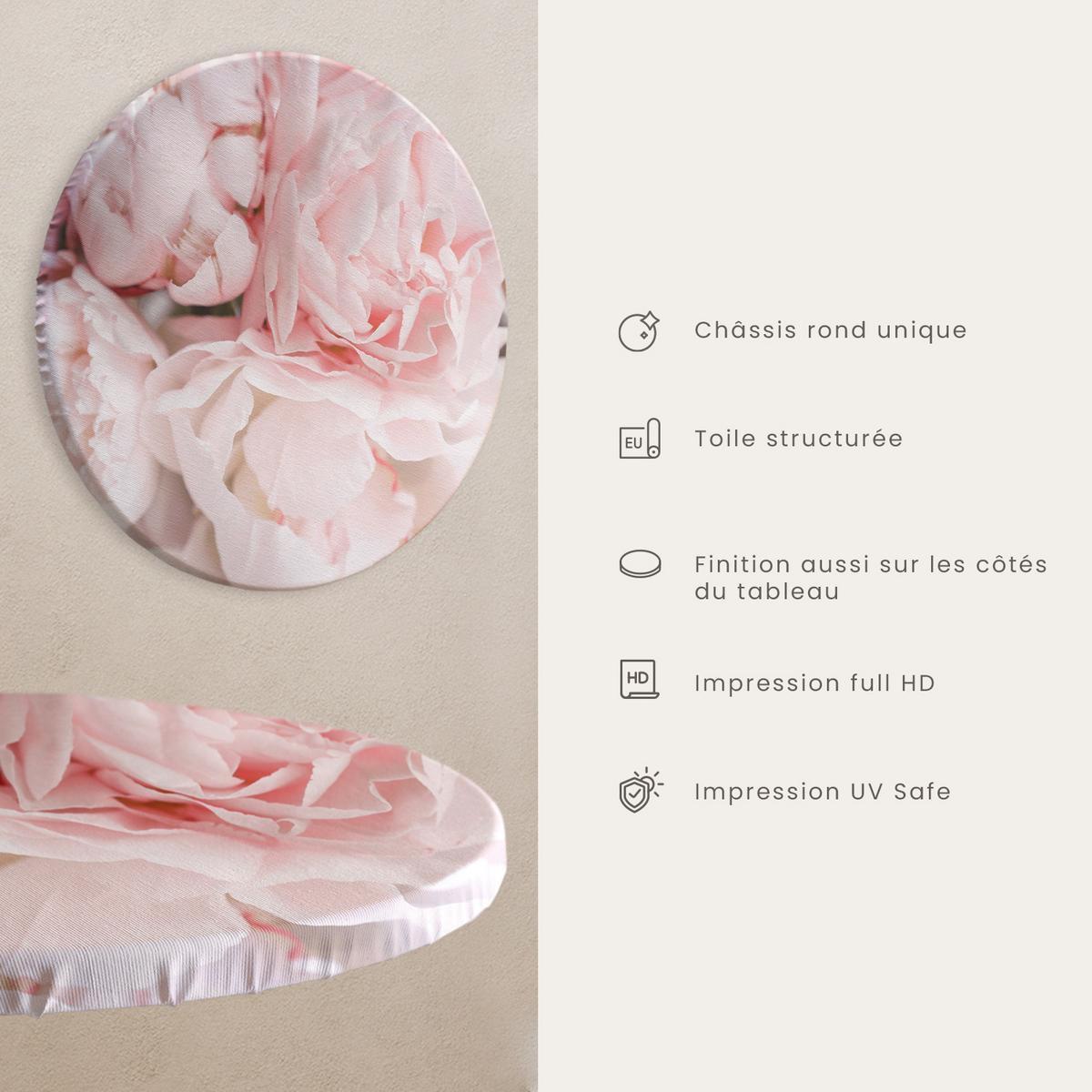 Tableau rond - Blue coast in delicate colours