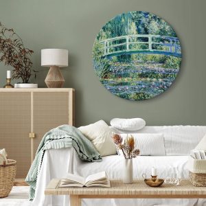 Tableau rond - Claude Monet – Footbridge in Giverny