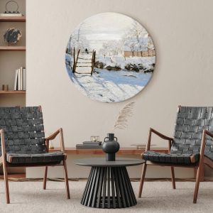 Tableau rond - Claude Monet – The Magpie
