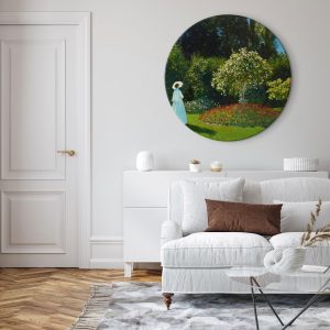 Tableau rond - Claude Monet – Woman in the Garden