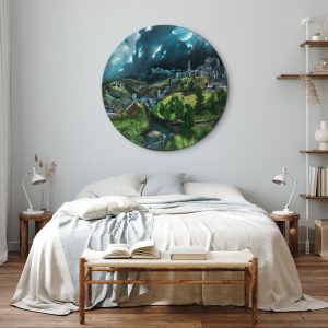 Tableau rond - El Greco – View of Toledo