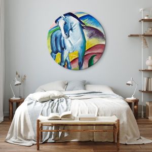 Tableau rond - Franz Marc – Blue Horse