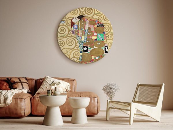 Tableau rond - Gustav Klimt – The Fulfillment Tableau rond - Gustav Klimt – The Fulfillment