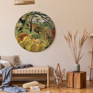 Tableau rond - Henri Rousseau – Tiger in a Tropical Storm