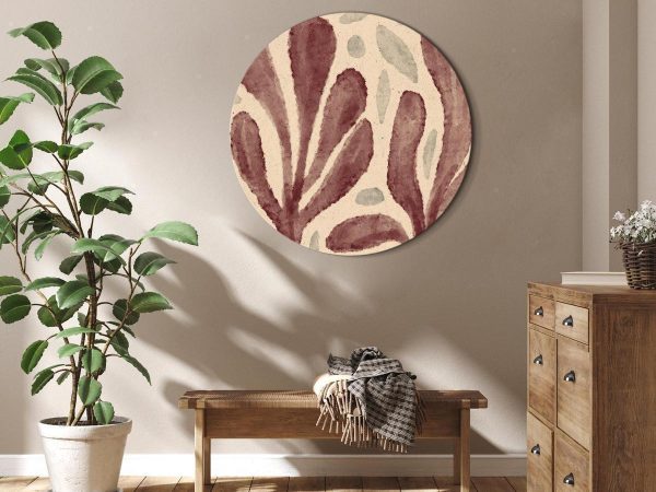 Tableau rond - Leaves and spots – large vibrant shapes inspired by Matisse Tableau rond - Leaves and spots – large vibrant shapes inspired by Matisse