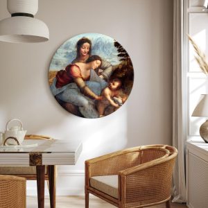 Tableau rond - Leonardo da Vinci – The Virgin and Child with Saint Anne