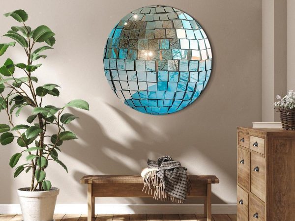 Tableau rond - Sky blue disco ball Tableau rond - Sky blue disco ball