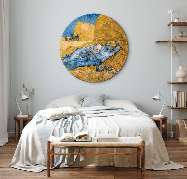 Tableau rond - Vincent van Gogh – Noon: Rest from Work Tableau rond - Vincent van Gogh – Noon: Rest from Work