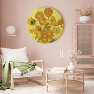 Tableau rond - Vincent van Gogh – Still Life: Vase With Fifteen Sunflowers