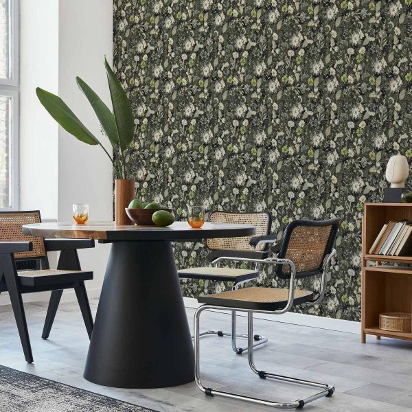 Tapisserie murale - Fragrant flowers and herbs - green