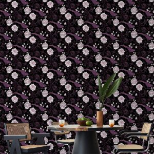 Tapisserie murale - Peonies and pheasants