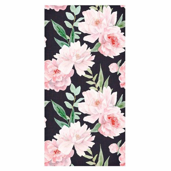 Tapisserie murale - Peonies on graphite background