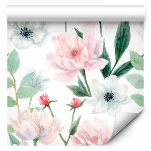 Tapisserie murale - Peonies on white background