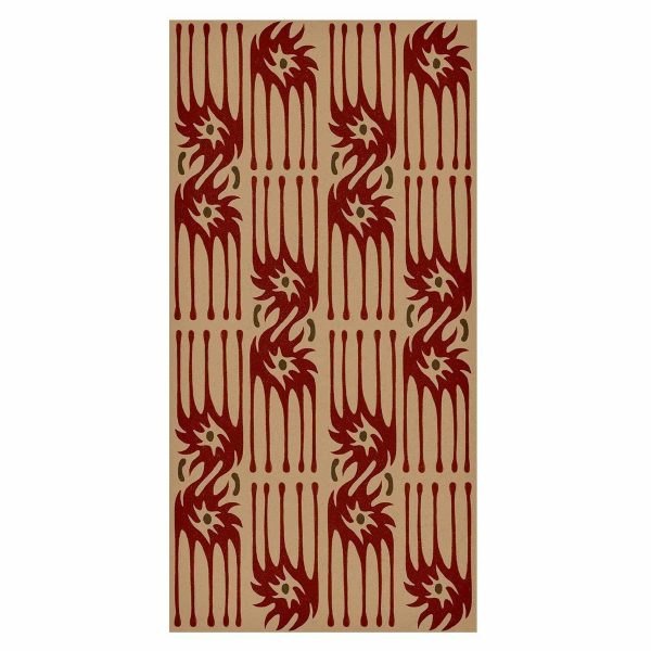 Tapisserie murale - Red claws – irregular shapes on a paper background