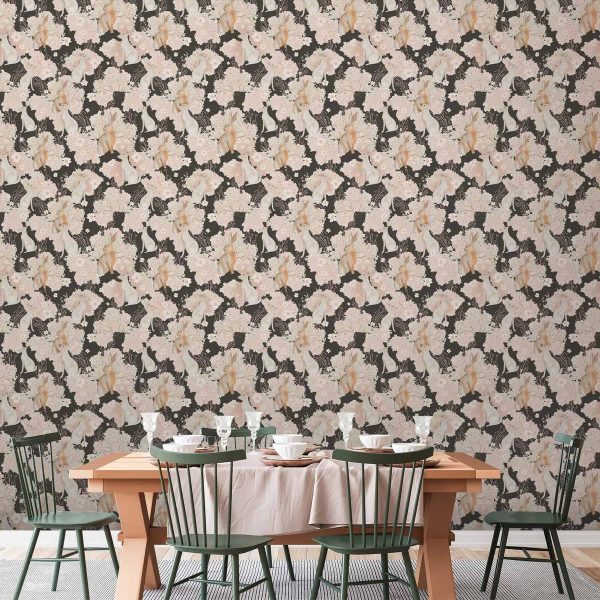 Tapisserie murale - White and beige hares