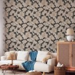 Tapisserie murale - White and beige hares