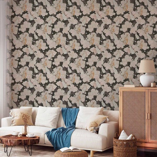 Tapisserie murale - White and beige hares Tapisserie murale - White and beige hares