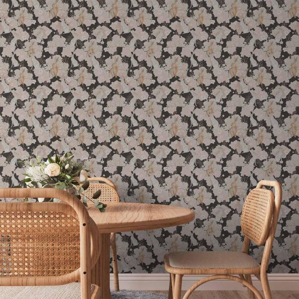 Tapisserie murale - White and beige hares