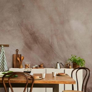 Papier peint - Abstract scandi boho - delicate composition with lettering and flowers