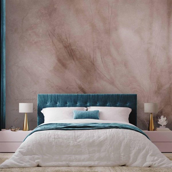 Papier peint - Abstract scandi boho - delicate composition with lettering and flowers