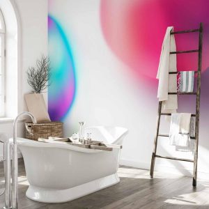 Papier peint - Abstraction - Colorful Glass Pieces - Violet-Blue and Pink