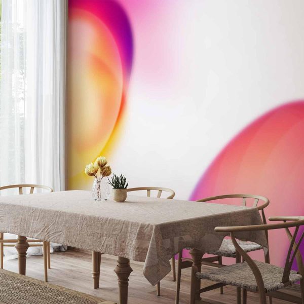 Papier peint - Abstraction - Shapes - Juicy Yellow and Violet-Pink