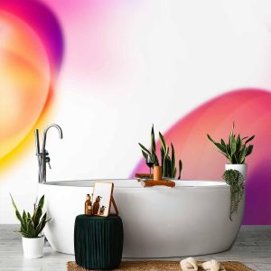 Papier peint - Abstraction - Shapes - Juicy Yellow and Violet-Pink