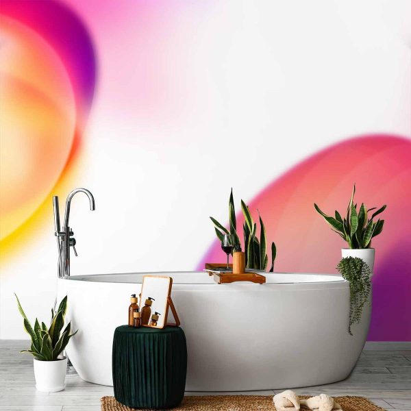 Papier peint - Abstraction - Shapes - Juicy Yellow and Violet-Pink