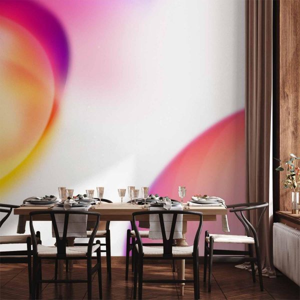 Papier peint - Abstraction - Shapes - Juicy Yellow and Violet-Pink