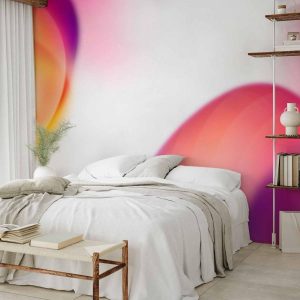 Papier peint - Abstraction - Shapes - Juicy Yellow and Violet-Pink