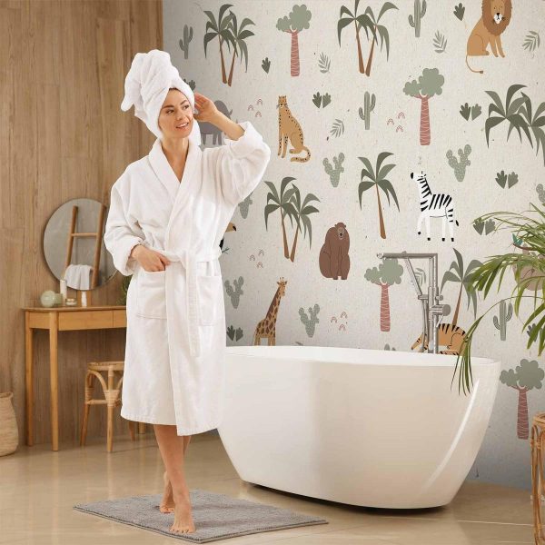 Papier peint - African Composition - Animals for the Children's Room on a Paper Background