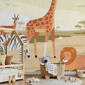 Papier peint - Animals From Jungle Vector Illustration