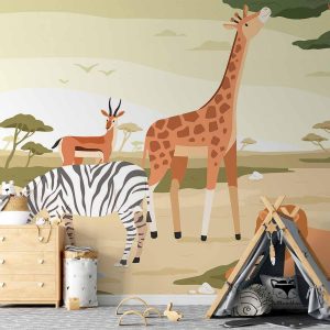 Papier peint - Animals From Jungle Vector Illustration