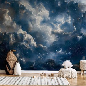 Papier peint - Astronomical Wonders: Clouds and Stars in Harmonious Combination