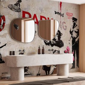 Papier peint - [Banksy] Graffiti Collage