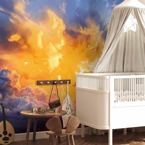 Papier peint - Beautiful Sunset - Clouds in Warm Shades