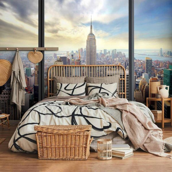 Papier peint - City behind glass