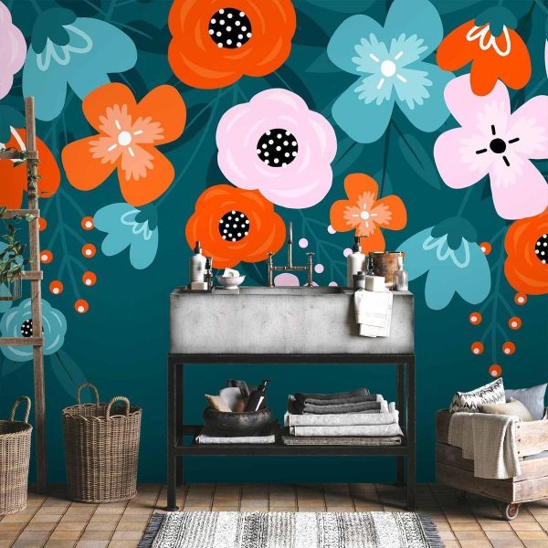 Papier peint - Colorful Bloom - Third Variant