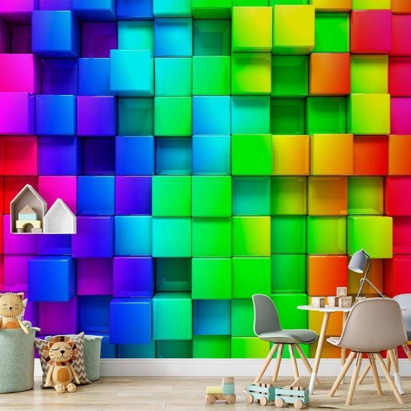 Papier peint - Colourful Cubes